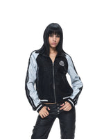 Y2K Leopard PU Patch Jacket