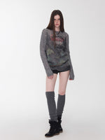 Camouflage V-Neck Lace Rhinestone Cami Top