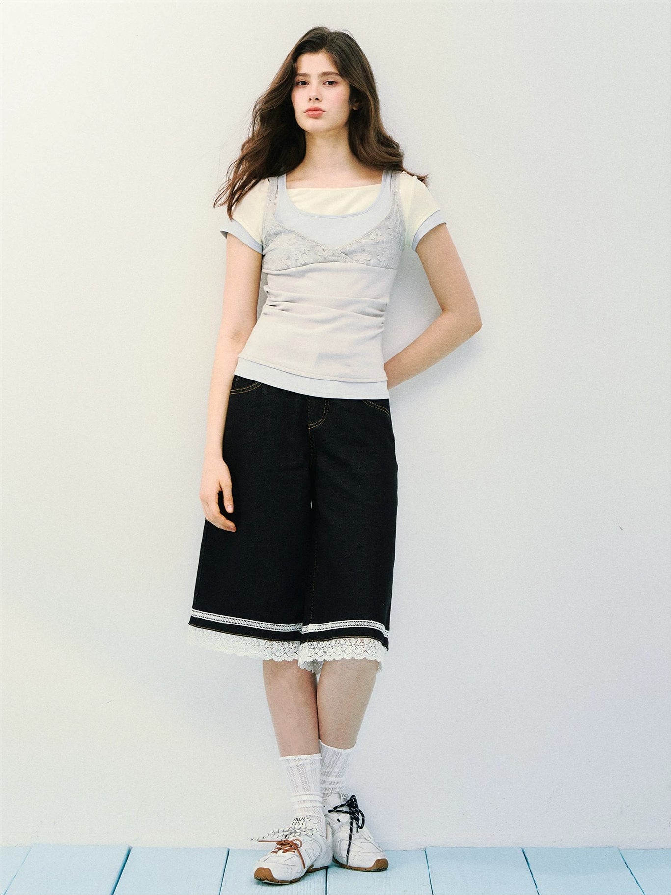 Lace Layered Knit Tee