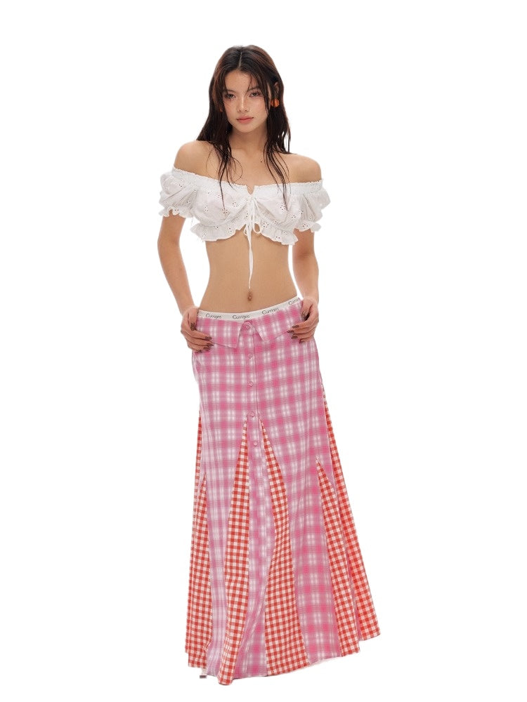 White Textured Cut-Out Waist Short Shirt