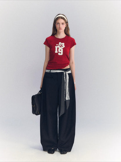 Polka Dot Straight Pants
