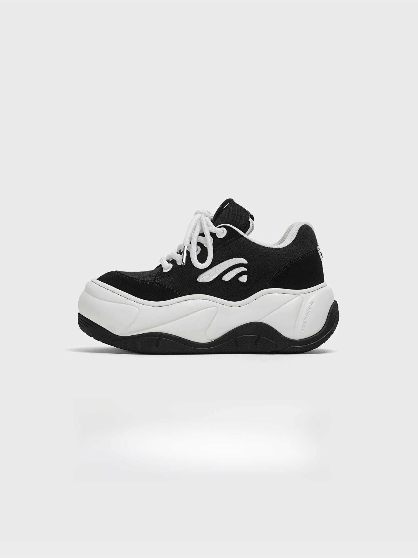Black Wave Platform Sneakers