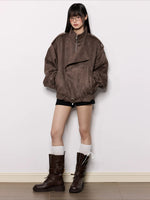 Oversized Faux Suede Jacket