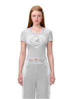 Lace Bow Round Neck T-Shirt