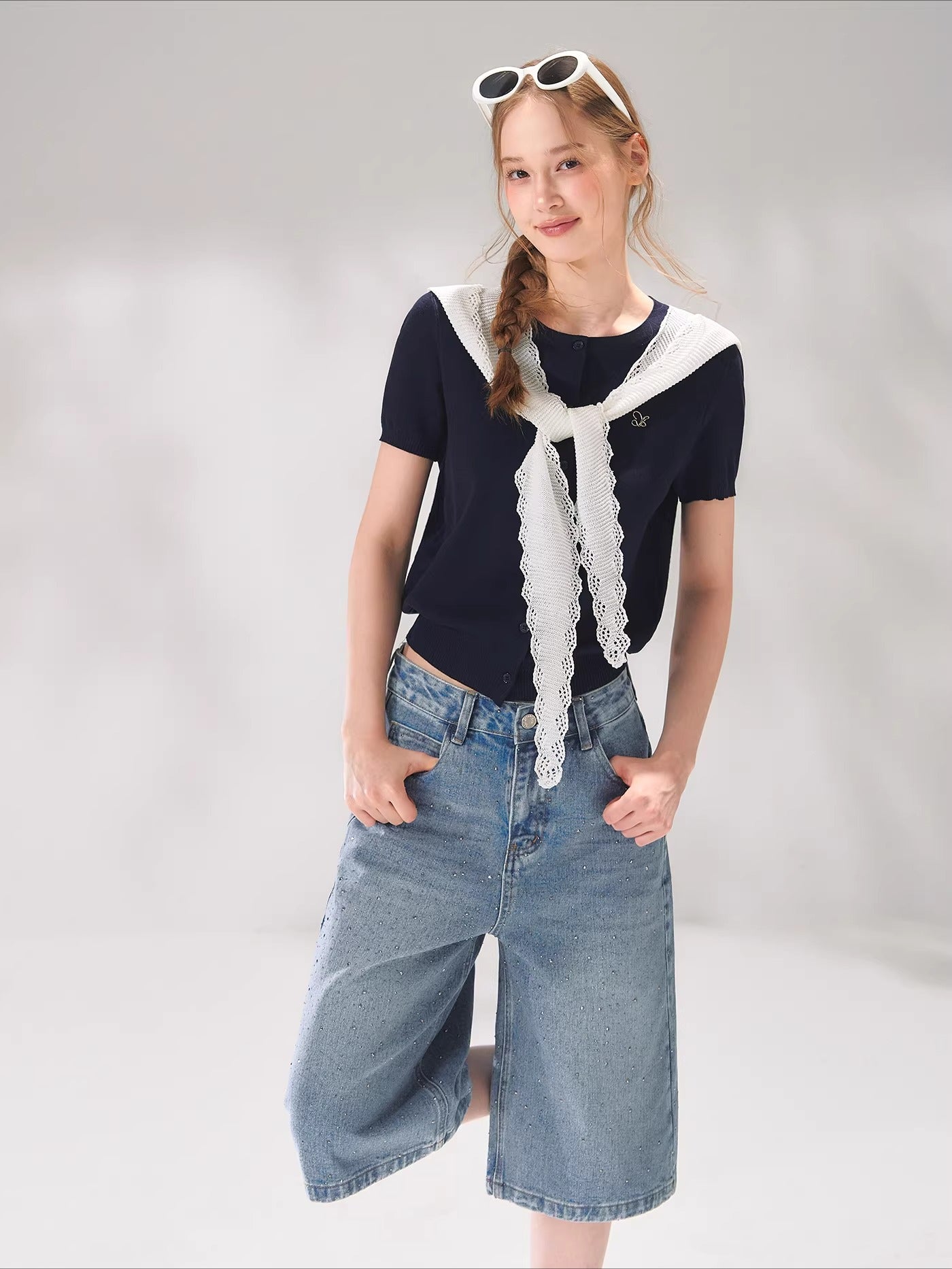 Striped Knit Sailor Top