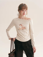 Lace Print Cotton Top