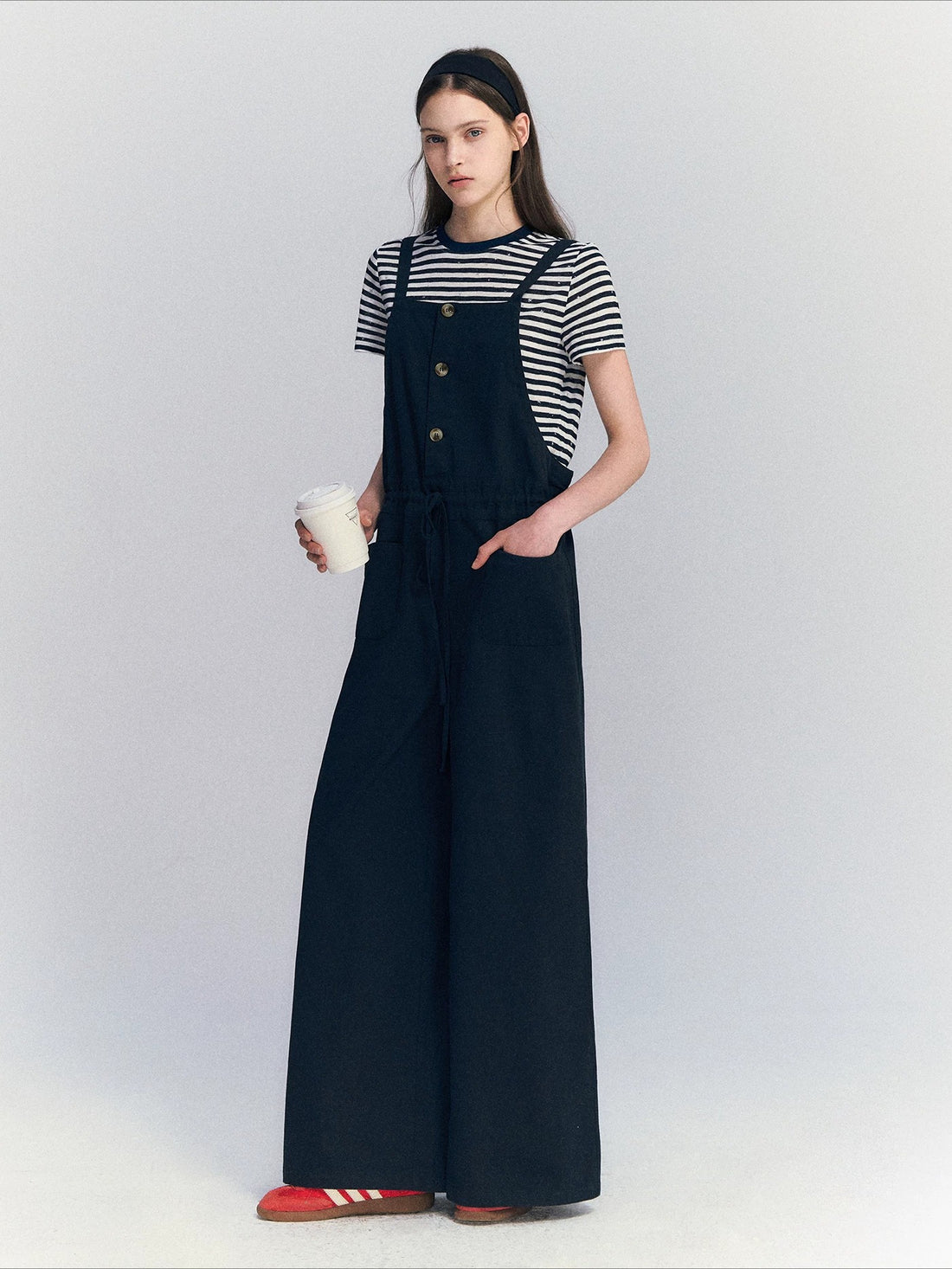 Cotton Drawstring Jumpsuit