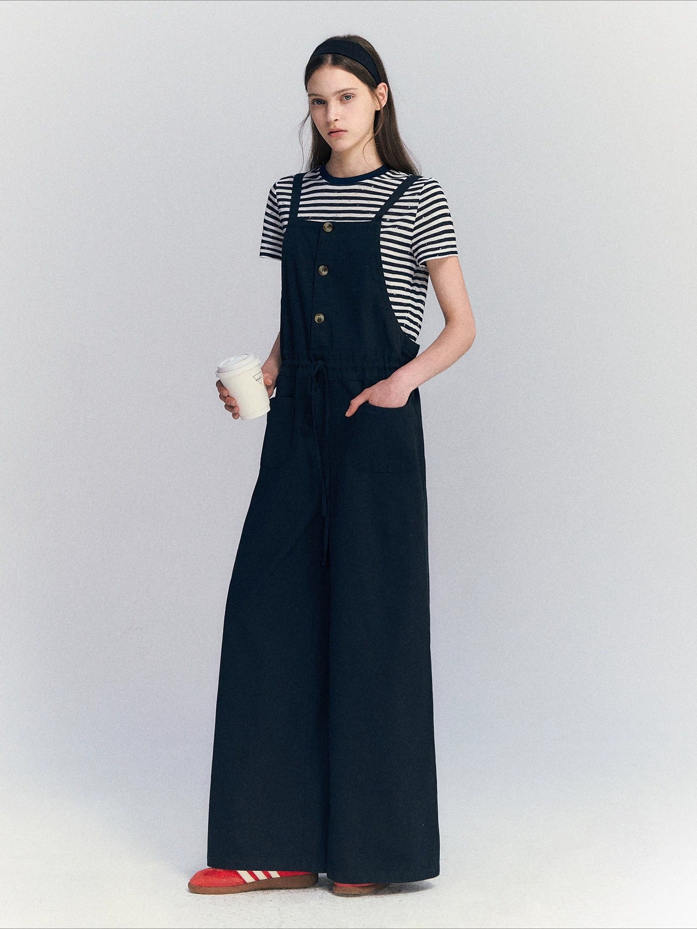 Cotton Drawstring Jumpsuit