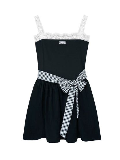 Lace Bow Slip Dress