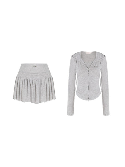 Lyocell Hooded &amp; Skirt Set