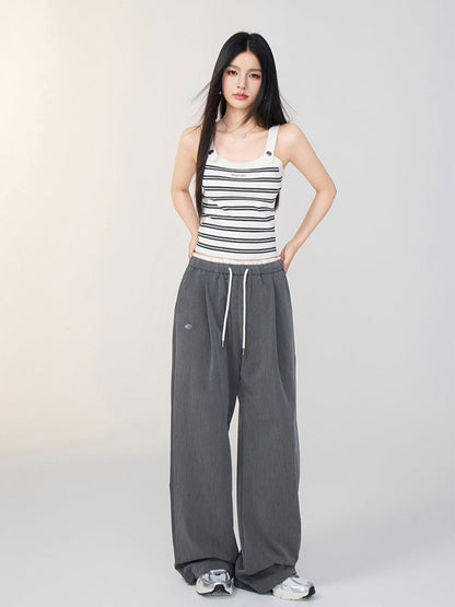 Color-Blocked Striped Knit Vest