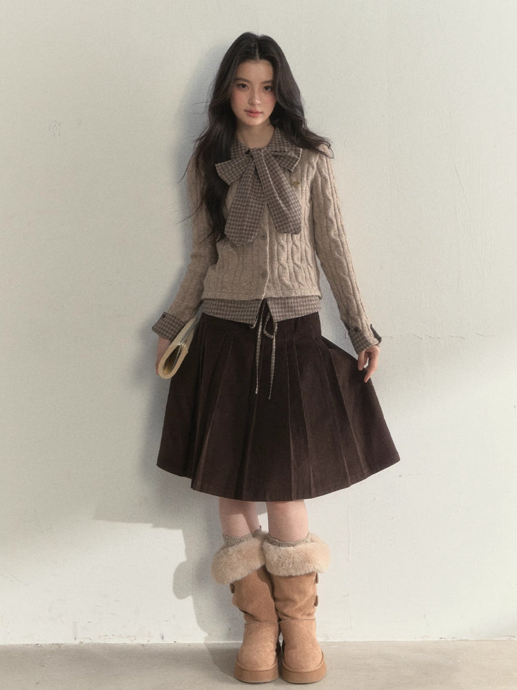 Cable Bow-Tie Splice Sweater