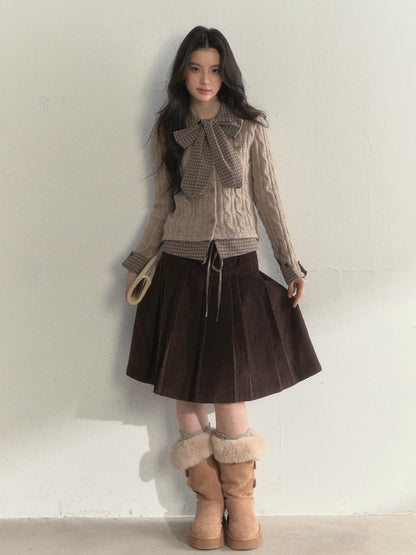 Cable Bow-Tie Splice Sweater