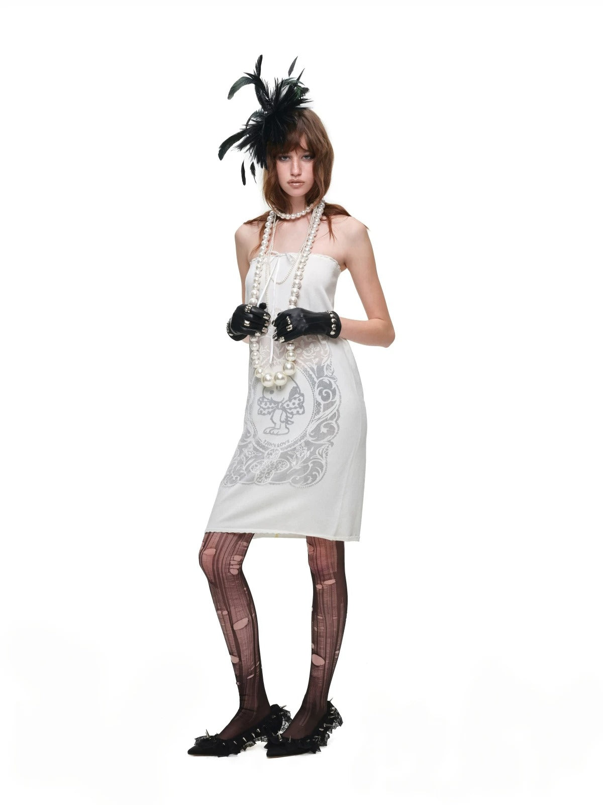 Burnout Knit Midi Skirt