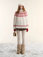 Fair Isle Cable Knit Sweater