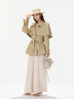 British Retro Cape Trench Jacket