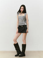 Casual Pencil Skirt with Double - Side Zippers