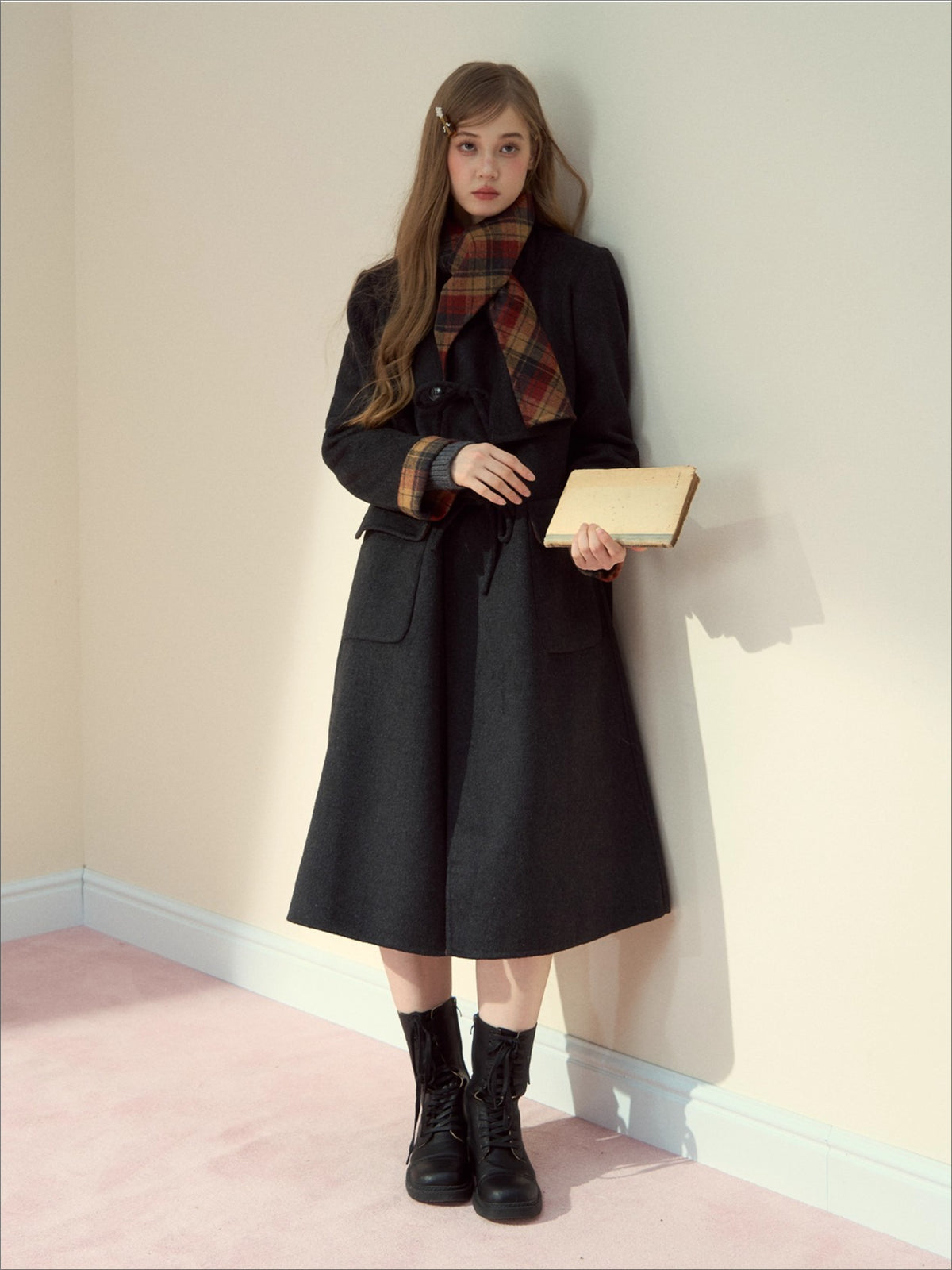 Wool Double-Faced Shawl Coat