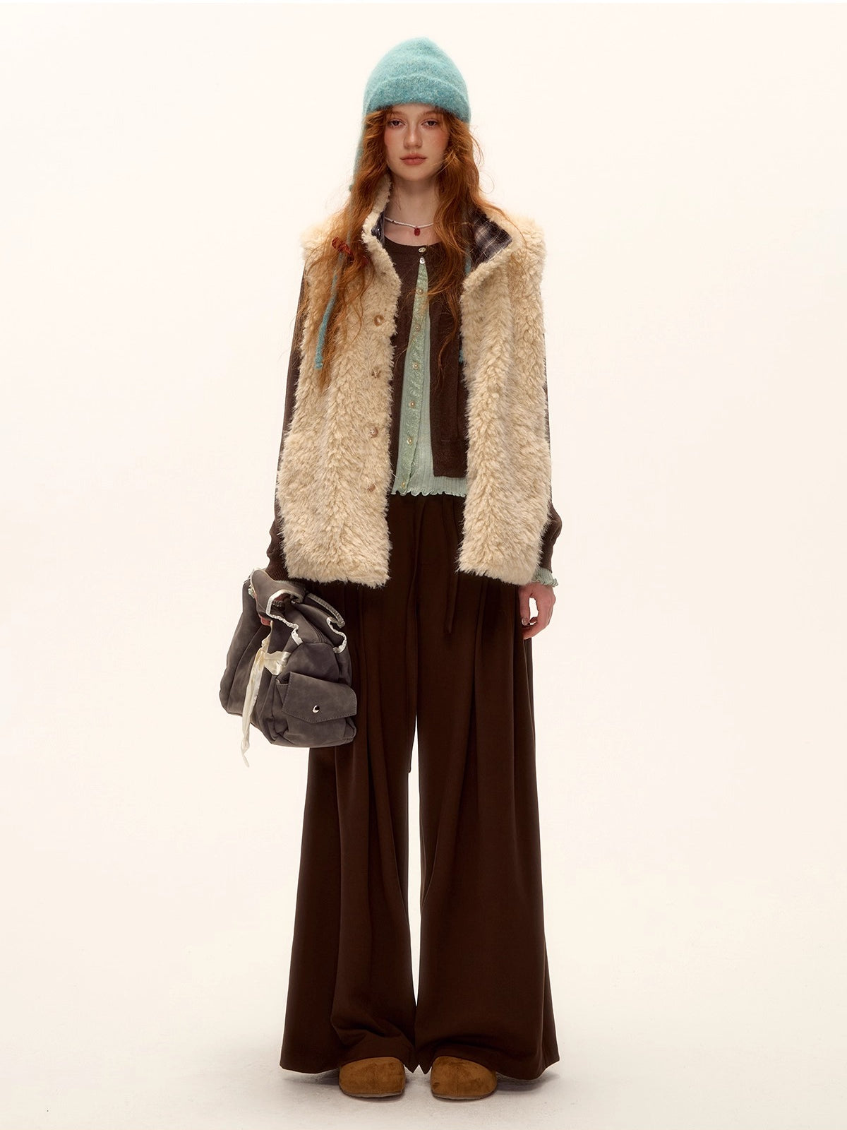 Contrast Layered Knit Cardigan