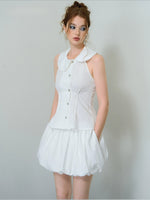 White Bubble Skort