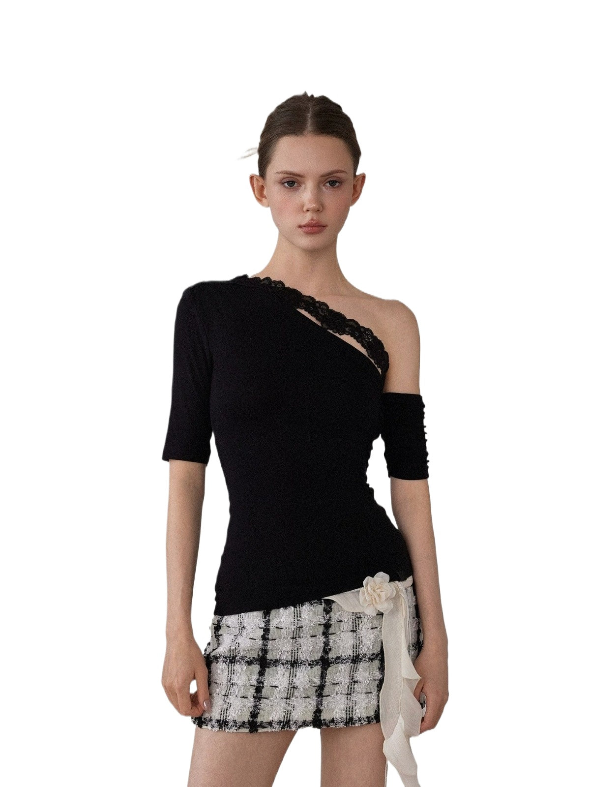 Lace Strap Tencel Top