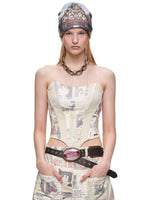 Vintage Cat Resin Buckle Belt