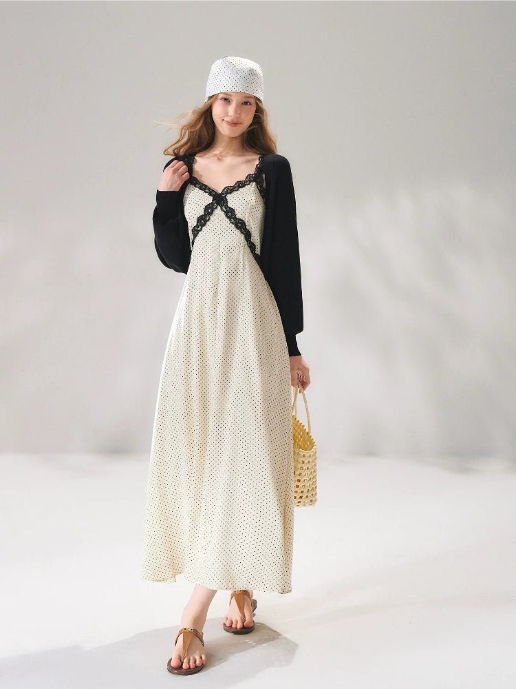 Polka Dot Lace Dress Set