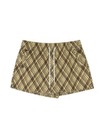 Plaid Tie Waist skirt
