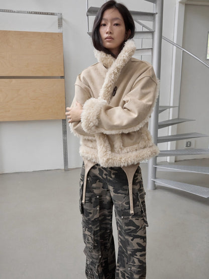 Reversible Shearling Suede Jacket