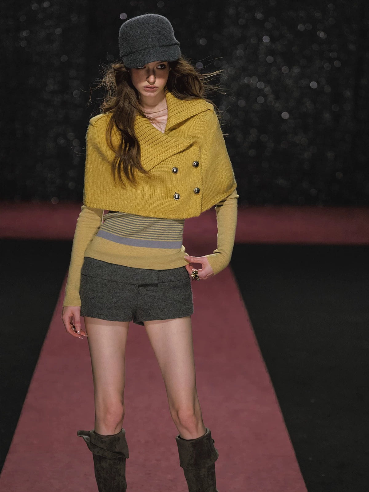 Vintage Cape Knit &amp; Shorts Set