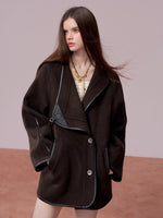 Vintage Shearling-Wool Double-Faced Coat
