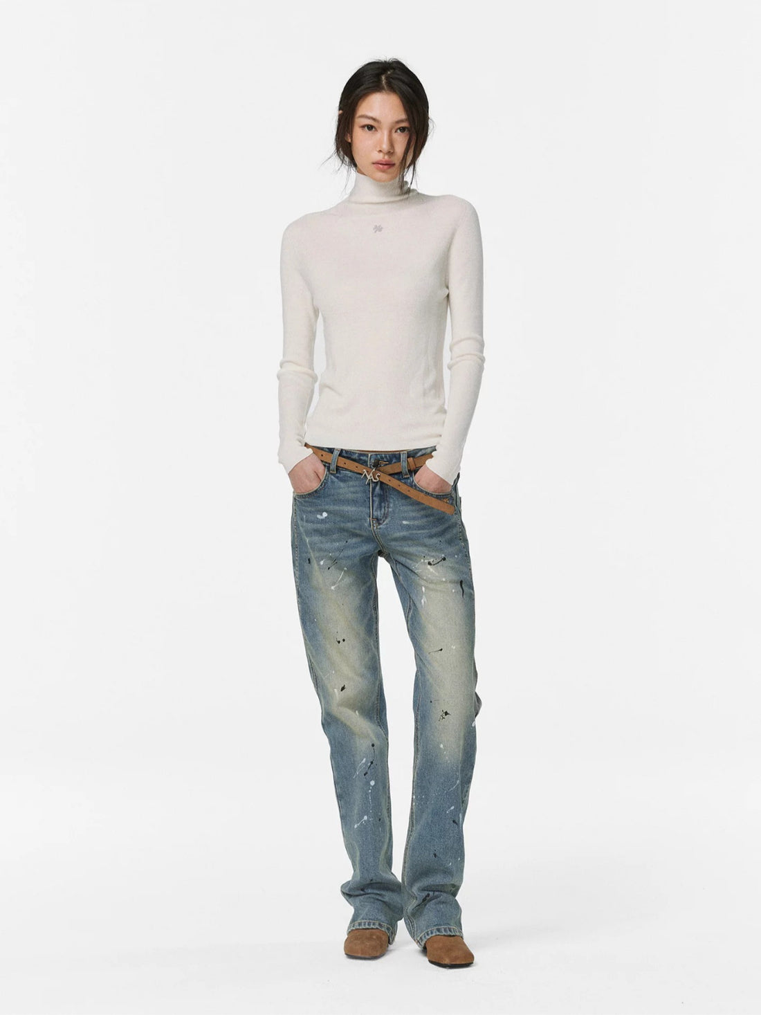 Retro Washed Slim Denim Jeans