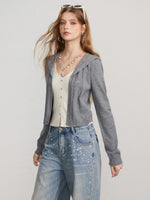 Contrast Collar Layered Knit Sweater