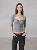 Lace Corset Slim Top