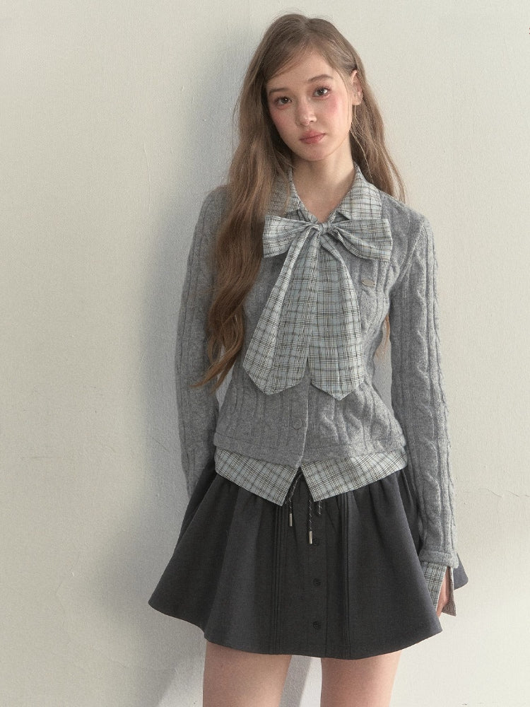Cable Bow-Tie Splice Sweater
