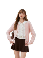 Cable Knit Wool Blend Cardigan