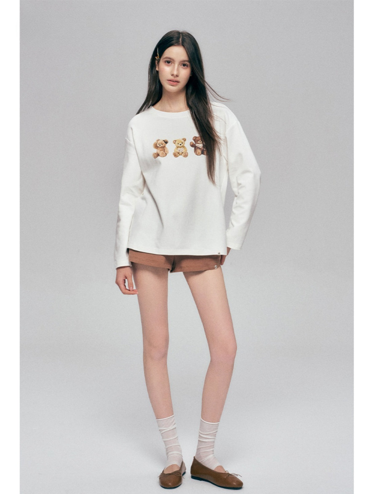 Bear Print Long Tee