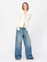 Vintage Wool Fur Collar Cardigan