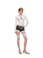 Vintage Plaid Napoleon Wool Shorts