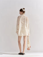 Floral Embroidered Shirt Set