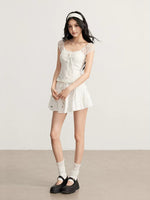 Lace Splice Slim Top