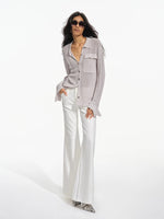 Pleated Flare Tailored Trousers