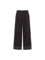 Star Detail Wide-Leg Pants