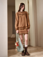 Cosagach Little World Cotton Shirt & Skirt Set
