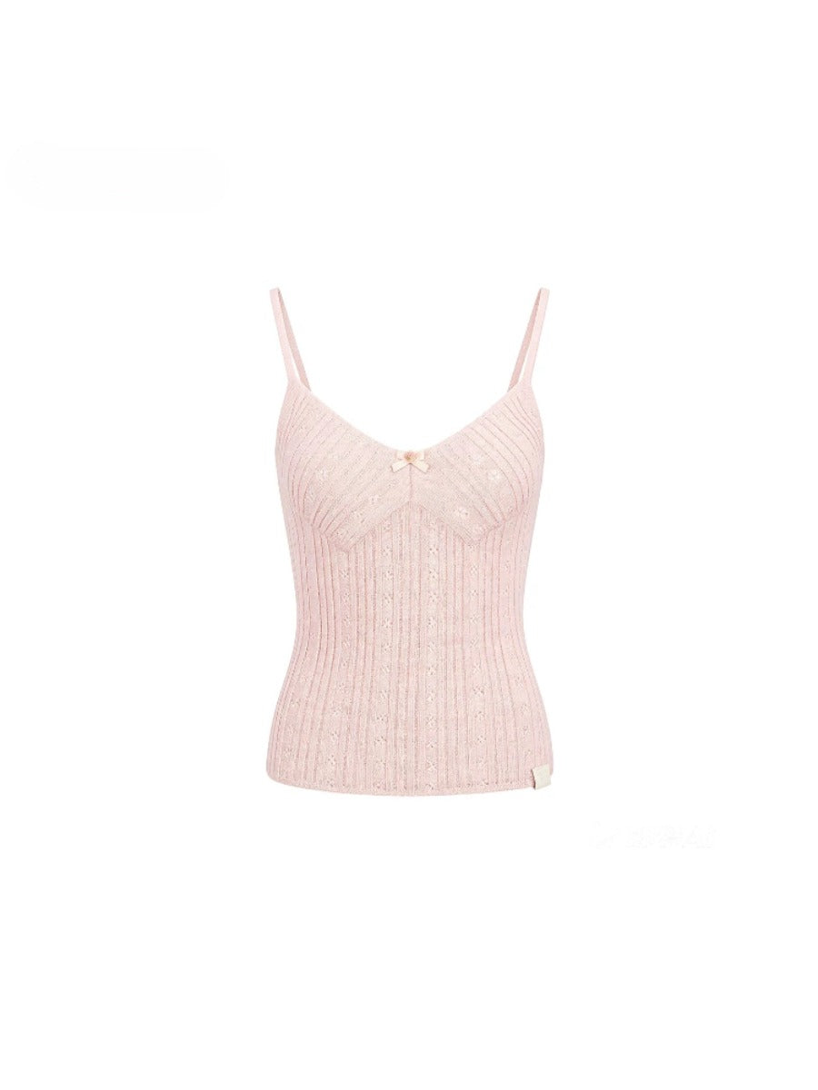 Knit Cardigan Camisole Set