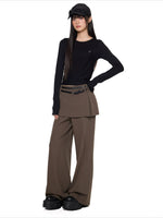 Layered Straight Pants