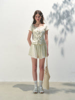 Sea Salt Flavor Printed Short-Sleeve Tie T-shirt & Skirt Set