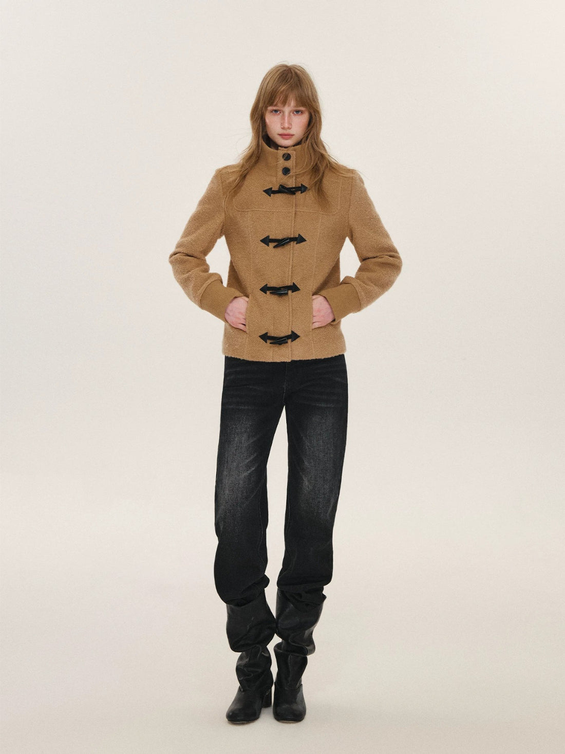 Vintage Wool Blend Toggle Coat