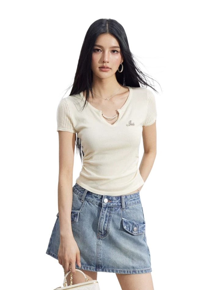 Lyocell V-Neck Tee