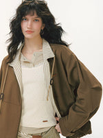 Striped Patchwork Utility Jacket